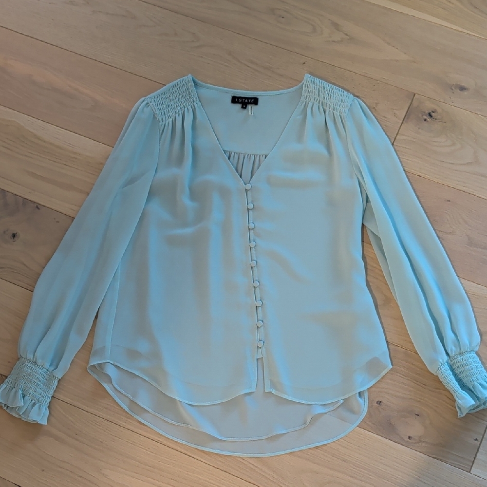 1.State Blouse In Aquamarine